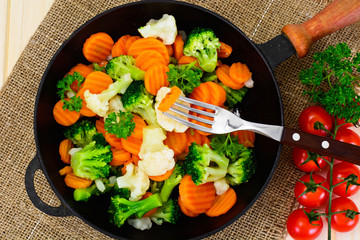 Steamed Vegetables Potatoes, Carrots, Cauliflower, Broccoli