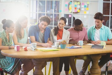 Business people working together