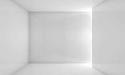 Abstract white contemporary interior 3 d