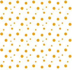 Fresh and vibrant oranges pattern on a white for cases, skins and prints