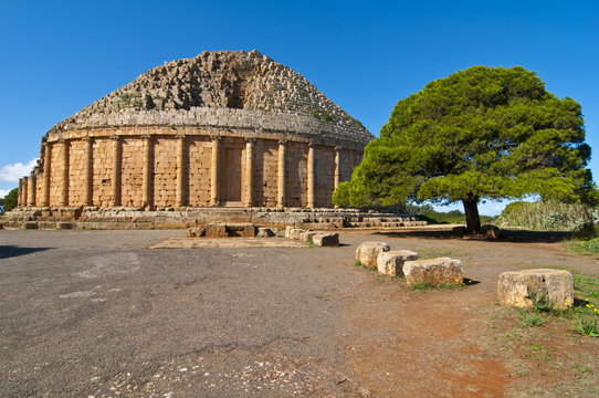 The tomb of the Christian, old Christian pyramid, Tipasa, Algeria