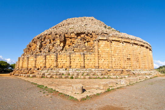 The tomb of the Christian, old Christian pyramid, Tipasa, Algeria