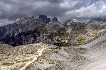 Alpine landscape in the Dolomites, Italy, Europe