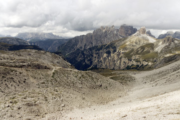 Alpine landscape in the Dolomites, Italy, Europe