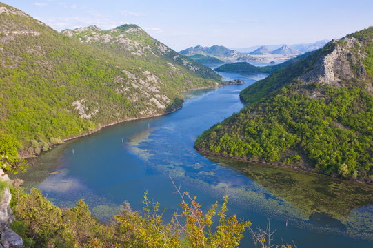 Huge river bend at Rijeka Crnojevica, Montenegro