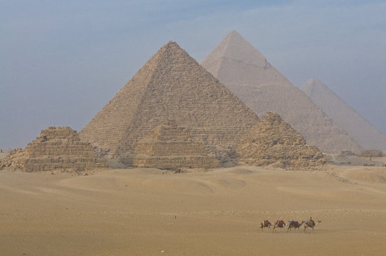 The Pyramids of Giza, near Cairo, Egypt