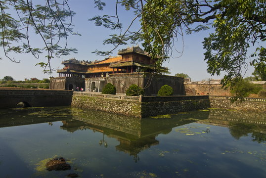 Ngo Mon gate, entrance to the Imperial Enclosure, Hue, Vietnam