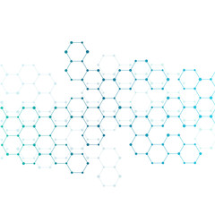 Modern science banners. Molecule structure of DNA and neurons