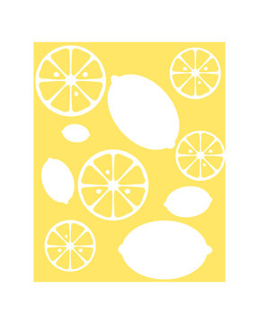 Vector print for t-shirt. Lemon on a white background