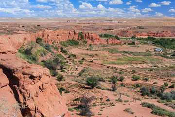 View of Navajo and Hopi Nation Reservations in Arizona,  USA - 113115491