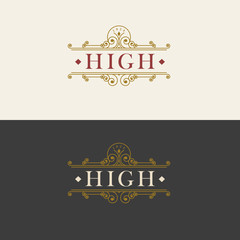 Elegant vector emblem template