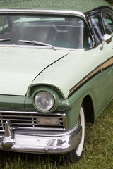 Front view of vintage American car