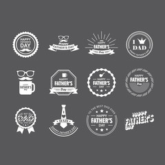 Set Of Father's Day Label Design
