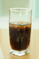 cola soft drinks with ice