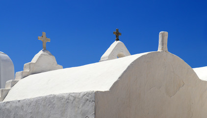 Fototapeta na wymiar Church of Panagia Paraportiani on Mykonos island in Greece