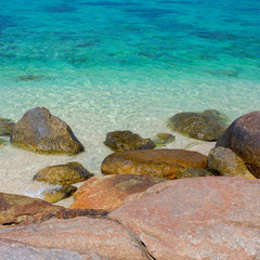 Rocks , sea and blue sky - Lipe island Thailand