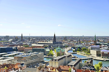 Fototapeta na wymiar View of the Copenhagen,Denmark