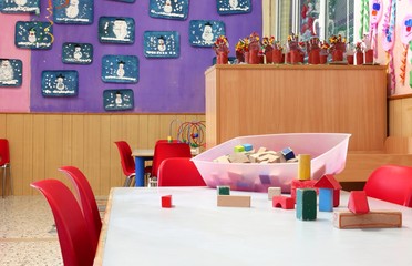 toys in a nursery class without children