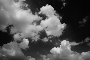 black and white clouds