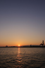 sunset of Osaka-Bay : Oska Japan