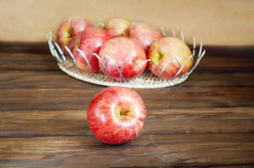 Apples in a wicker basket