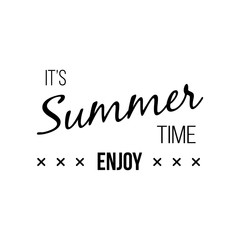 Vector enjoy summer quote. Hello Summer vector illustration. Vector hand lettering inspirational typography poster hello summer. Summer fun. Summer fun quote. Handwritten summer lettering. Summer card