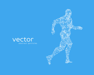 Vector illustration of running man.