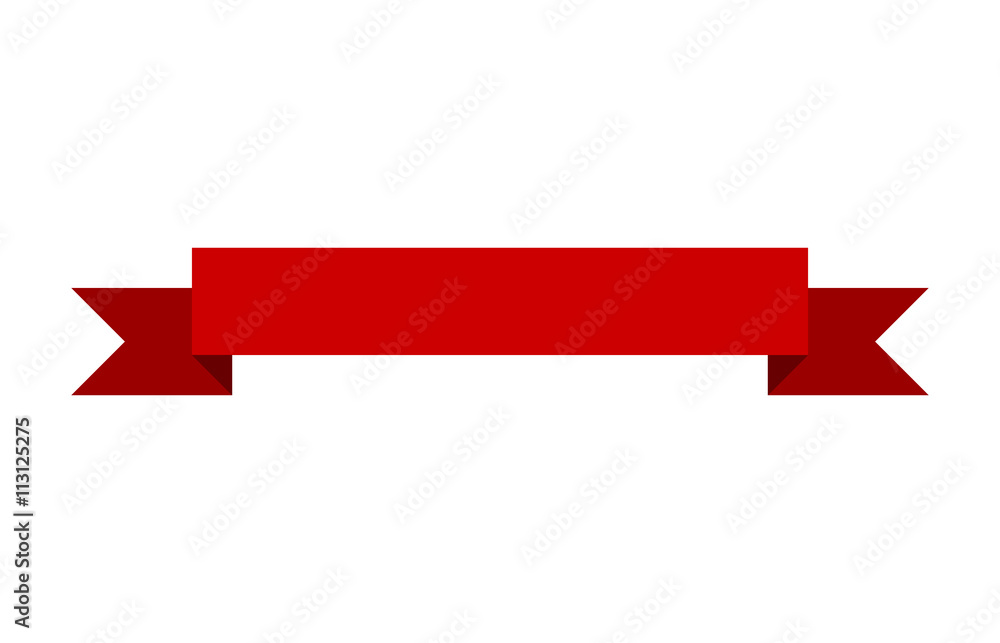 Canvas Prints red banner ribbon flat vector design for print and websites