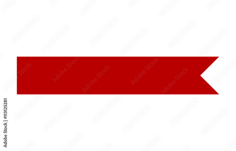 Canvas Prints red banner ribbon strip flat design for print and websites