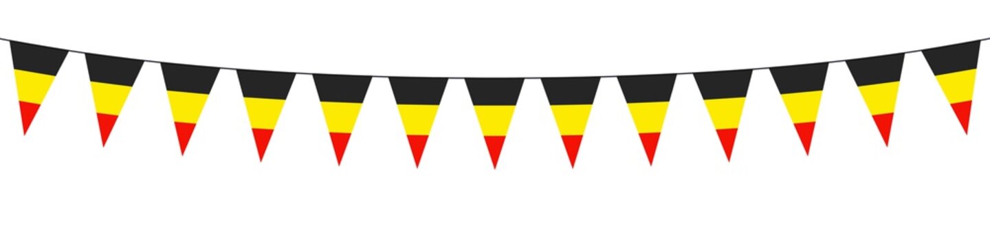 Banni&egrave;re. Guirlandes, fanions, noir, jaune, rouge (3) 