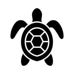Fototapeta premium Sea turtle / marine turtle top view flat icon for nature apps and websites