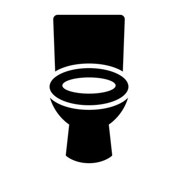 Bathroom / restroom toilet seat flat icon for apps and websites