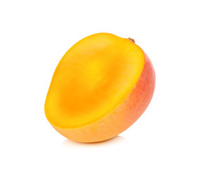 Half of Ripe mango isolated