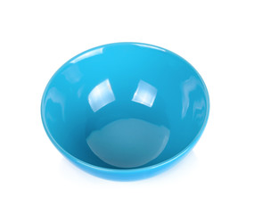 Blue bowl isolated on the white background