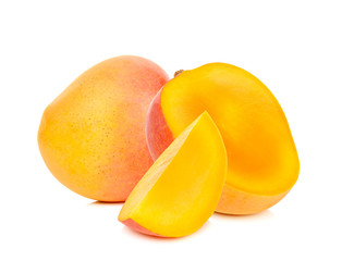 Ripe mango isolated on white