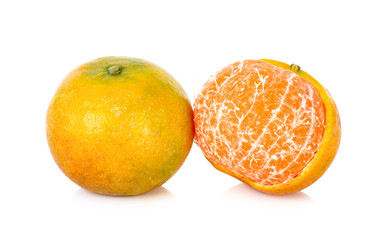 Tangerine isolated on the white backgroun