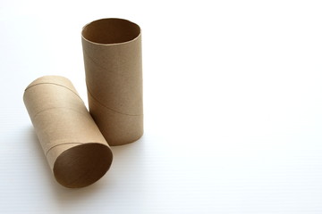 Tissue core on the white background