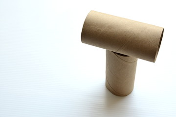 Tissue core on the white background