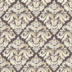 Seamless Oriental Pattern With 3D Elements