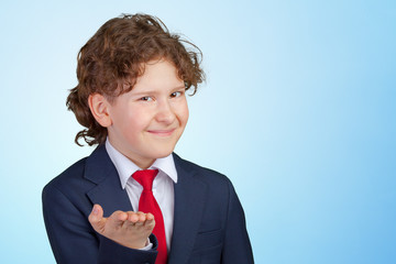Portrait of a kid businessman