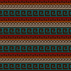 Greek vintage seamless pattern. Meander