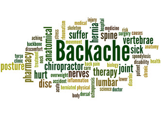 Fototapeta premium Backache, word cloud concept 4