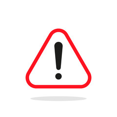 Warning sign vector icon