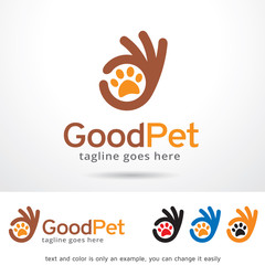 Good Pet Logo Template Design Vector