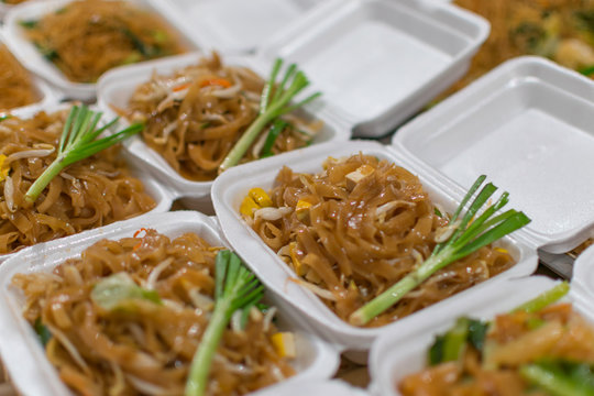 Thai street food, fried noodle