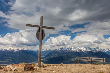 Gipfelkreuz auf dem Kronplatz (2275 m)