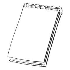 Vector Single Sketch Spiral Notebook