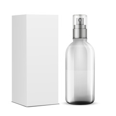 White cosmetics containers, bottle with package