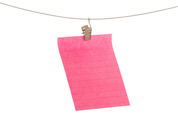 colorful paper note on isolated
