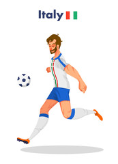 Italy nationality footballer, Vector illustration
